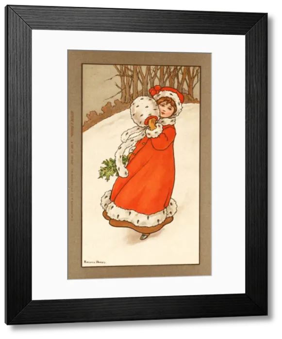 Framed Print : Christmas Girl by Florence Hardy Framed Print : Christmas Girl by Florence Hardy