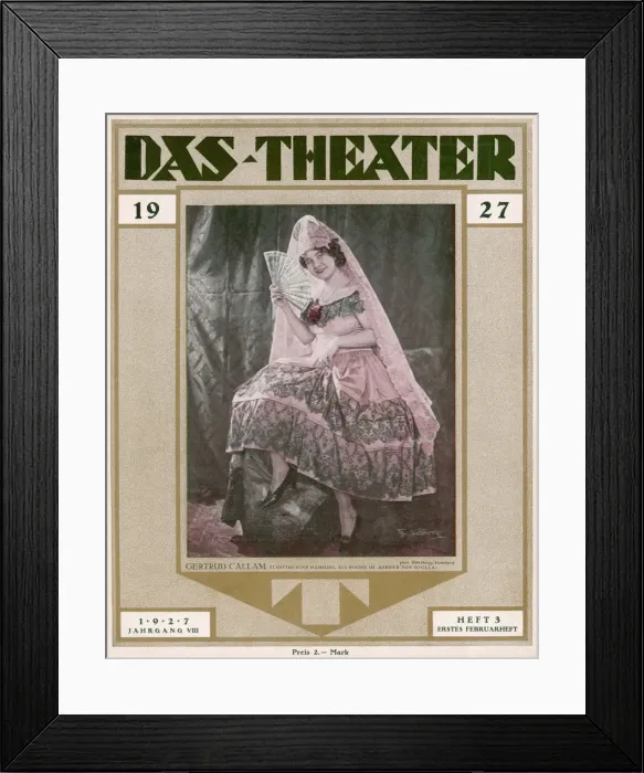 Framed Print : Gertrude Callam, as Rosina Framed Print : Gertrude Callam, as Rosina