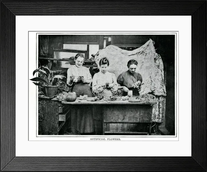 Framed Print : Artificial flowers 1900s Framed Print : Artificial flowers 1900s