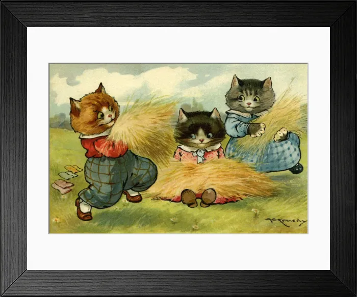 Framed Print : AE Kennedy. Three little kittens 2 Framed Print : AE Kennedy. Three little kittens 2