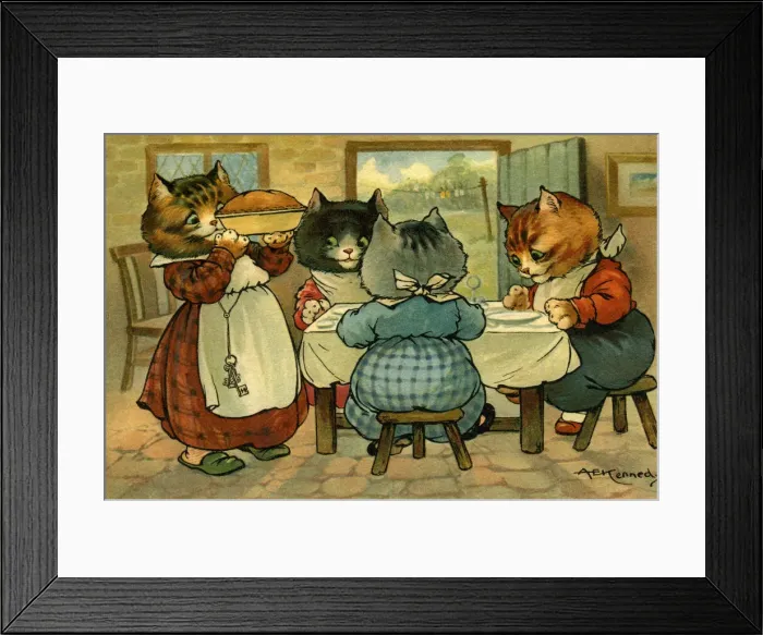 Framed Print : AE Kennedy. Three little kittens 3 Framed Print : AE Kennedy. Three little kittens 3