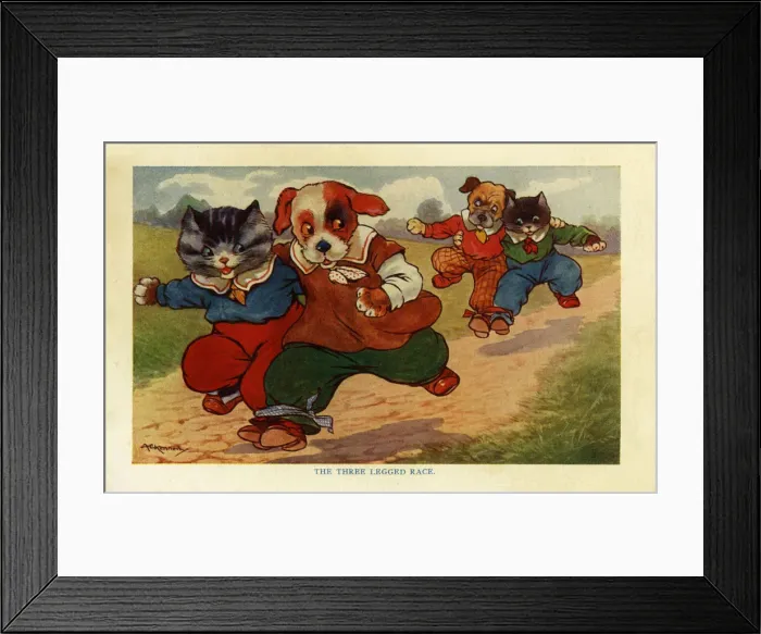 Framed Print : AE Kennedy. Three-legged race Framed Print : AE Kennedy. Three-legged race