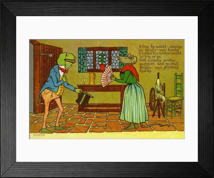Framed Print : Anon 2. A frog he would a-wooing go Framed Print : Anon 2. A frog he would a-wooing go