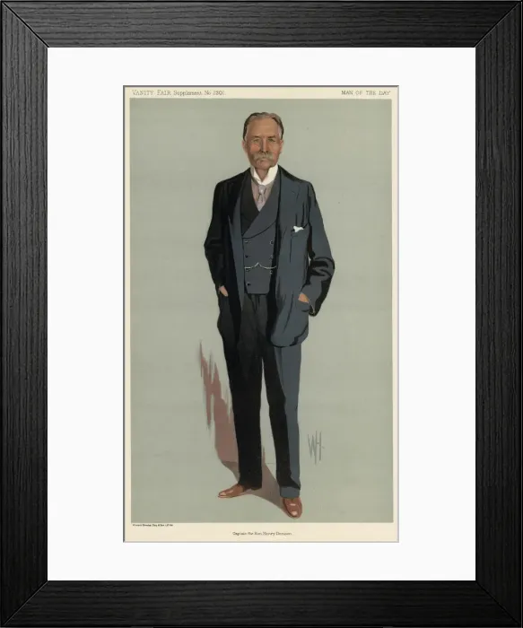 Framed Print : Capt. the Hon. Henry Denison, Vanity Fair, WH Framed Print : Capt. the Hon. Henry Denison, Vanity Fair, WH