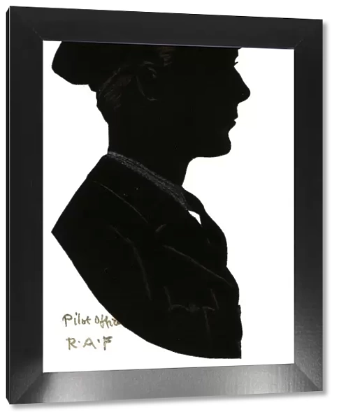 Silhouette of an RAF pilot officer