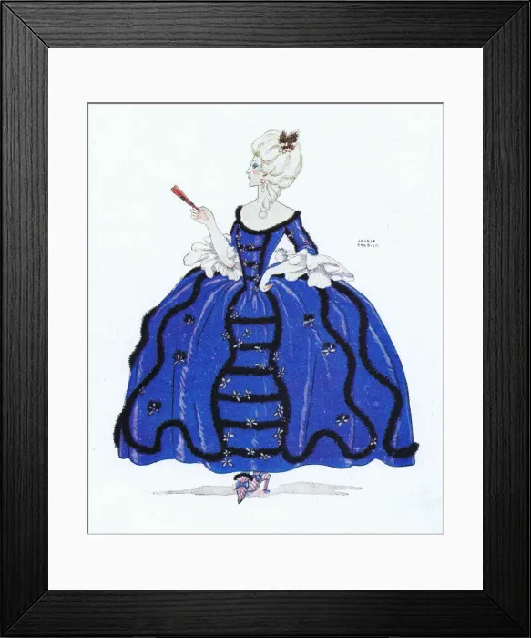 Framed Print : Costume design by Georges Barbier for the Valentino film Mon Framed Print : Costume design by Georges Barbier for the Valentino film Mon