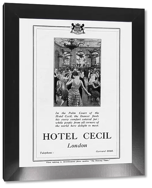 Advert for the Hotel Cecil