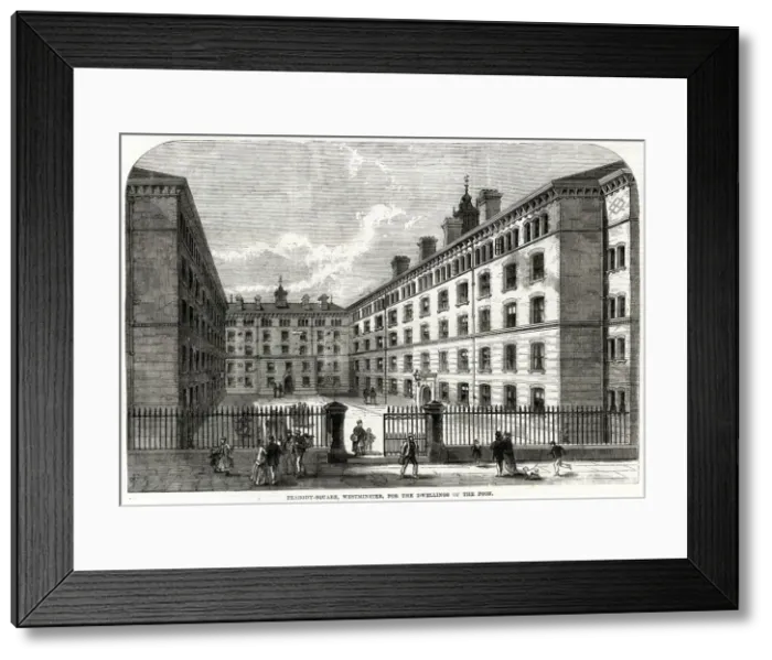 Framed Print : Peabody Square, Westminster 1869 Framed Print : Peabody Square, Westminster 1869