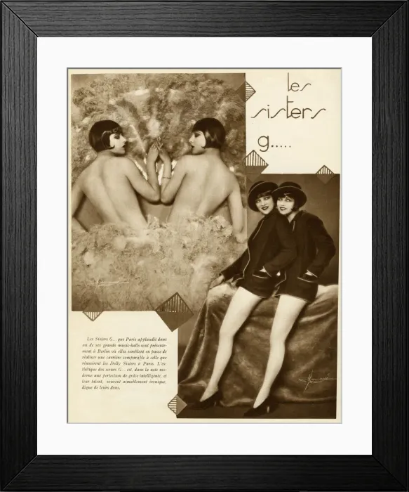 Framed Print : Dolly Sisters in Paris Framed Print : Dolly Sisters in Paris