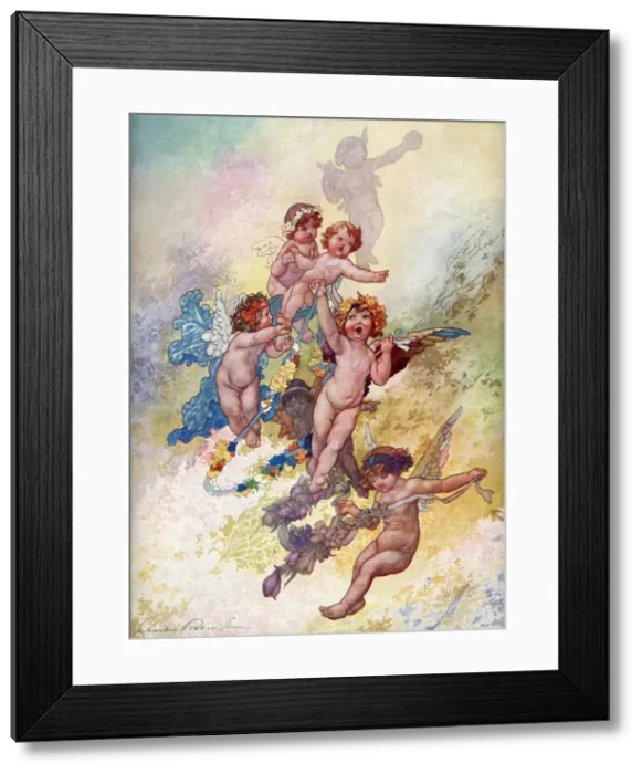Framed Print : Cherubs by Charles Robinson Framed Print : Cherubs by Charles Robinson