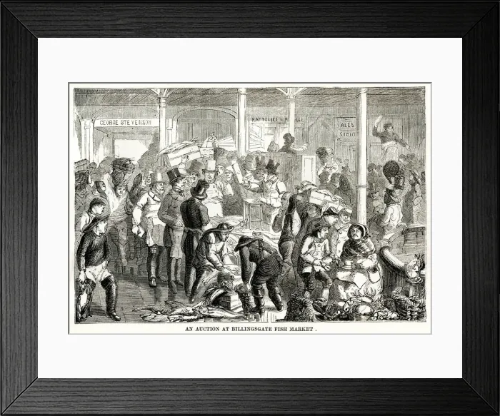 Framed Print : Billingsgate fish market 1862 Framed Print : Billingsgate fish market 1862