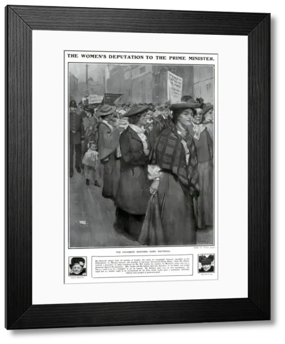Framed Print : Womens deputation over the rights to vote 1905 Framed Print : Womens deputation over the rights to vote 1905