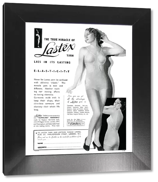 Advert for Lastex womens corset 1934