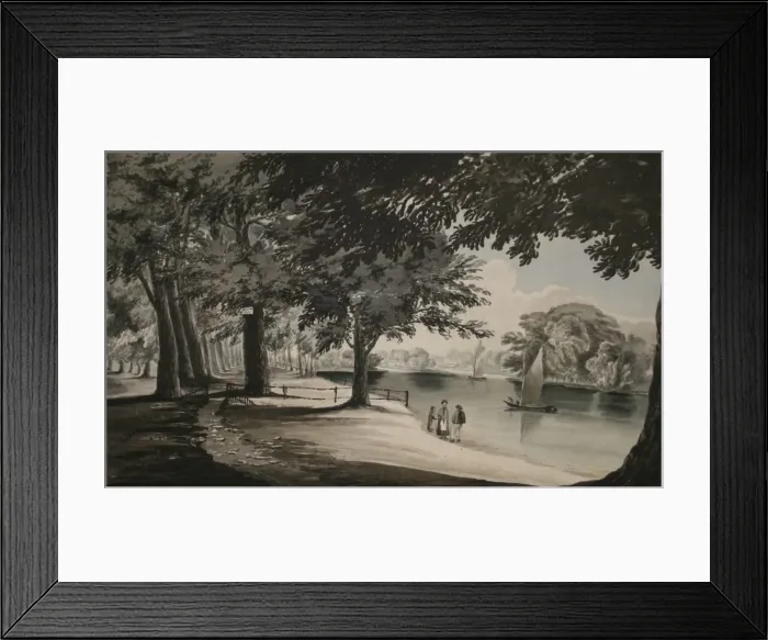 Framed Print : Riverside view of Twickenham, Middlesex Framed Print : Riverside view of Twickenham, Middlesex