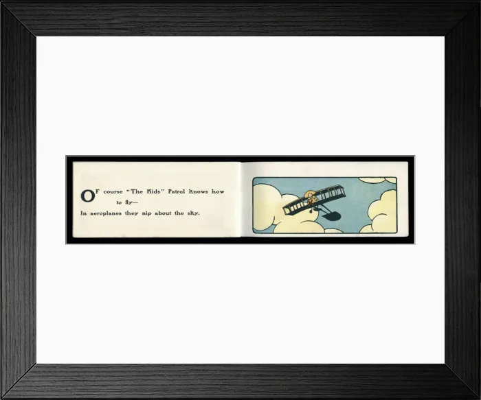 Framed Print : Baby Scouts -- flying a plane Framed Print : Baby Scouts -- flying a plane