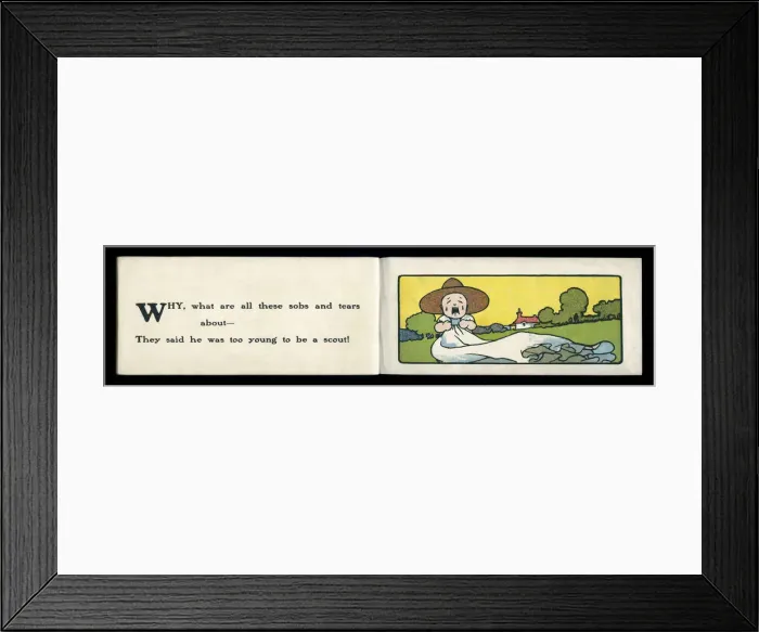 Framed Print : Baby Scouts -- crying baby Framed Print : Baby Scouts -- crying baby