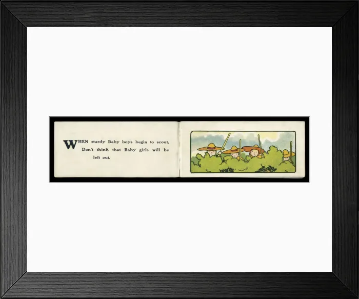 Framed Print : Baby Scouts -- boys and girls Framed Print : Baby Scouts -- boys and girls