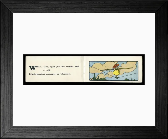 Framed Print : Baby Scouts -- telegraph wire Framed Print : Baby Scouts -- telegraph wire