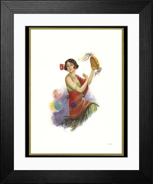 Framed Print : Chocolate box design, lady in flamenco costume Framed Print : Chocolate box design, lady in flamenco costume