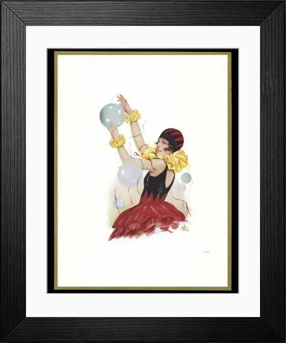 Framed Print : Chocolate box design, lady in carnival costume Framed Print : Chocolate box design, lady in carnival costume