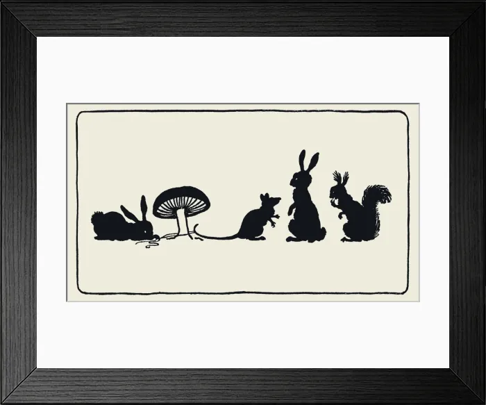 Framed Print : Tickety Tock - Silhouette illustration Framed Print : Tickety Tock - Silhouette illustration