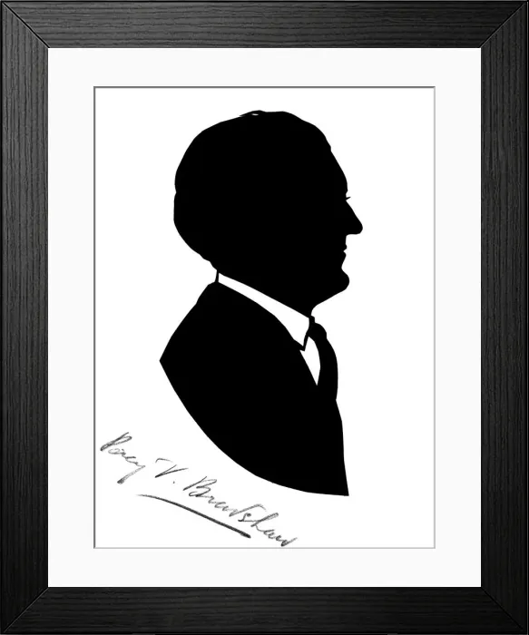 Framed Print : Silhouette portrait of Percy V. Bradshaw, artist Framed Print : Silhouette portrait of Percy V. Bradshaw, artist