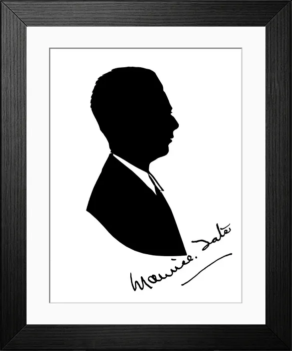 Framed Print : Silhouette portrait of Maurice Tate, English cricketer Framed Print : Silhouette portrait of Maurice Tate, English cricketer