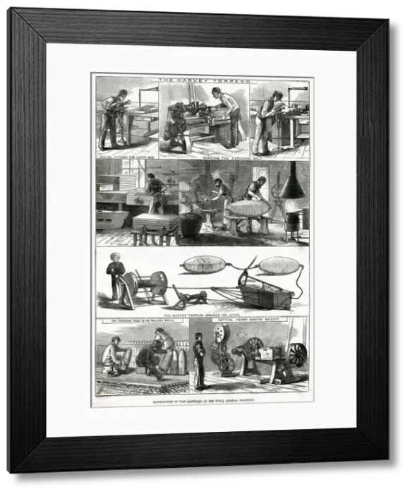 Framed Print : Manufacture of War materials at Woolwich Arsenal 1877 Framed Print : Manufacture of War materials at Woolwich Arsenal 1877