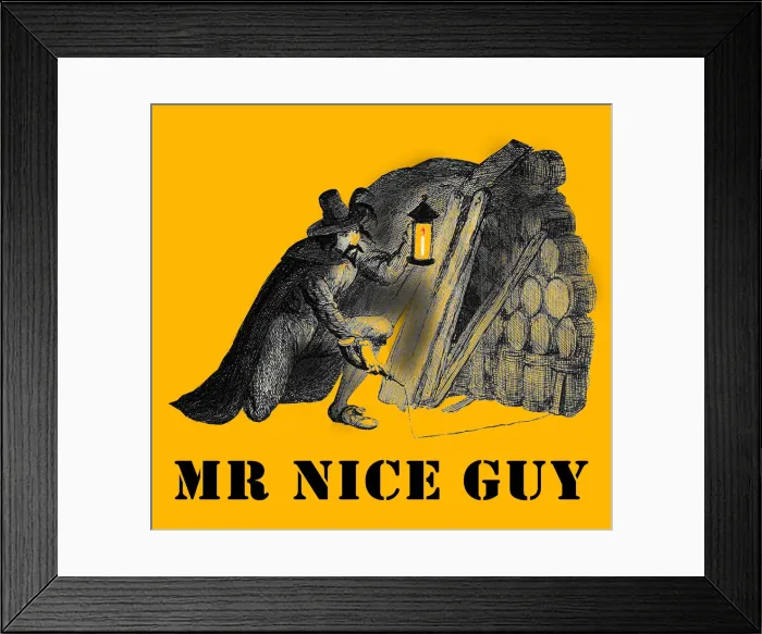 Framed Print : Guy Fawkes - T-shirt / poster print design Framed Print : Guy Fawkes - T-shirt / poster print design