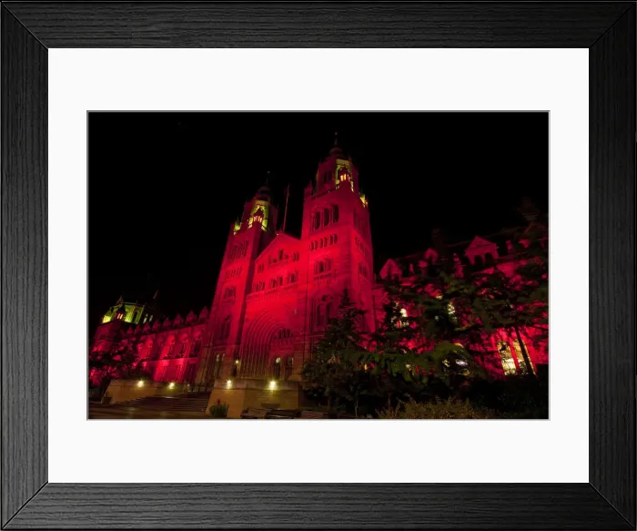 Framed Print : The Natural History Museum illuminated at night, October 201 Framed Print : The Natural History Museum illuminated at night, October 201