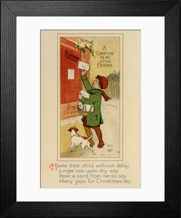 Framed Print : Posting a Xmas letter Framed Print : Posting a Xmas letter