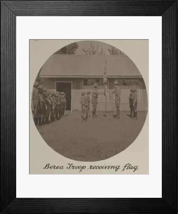 Framed Print : Berea Scout Troop, South Africa, receiving flag Framed Print : Berea Scout Troop, South Africa, receiving flag