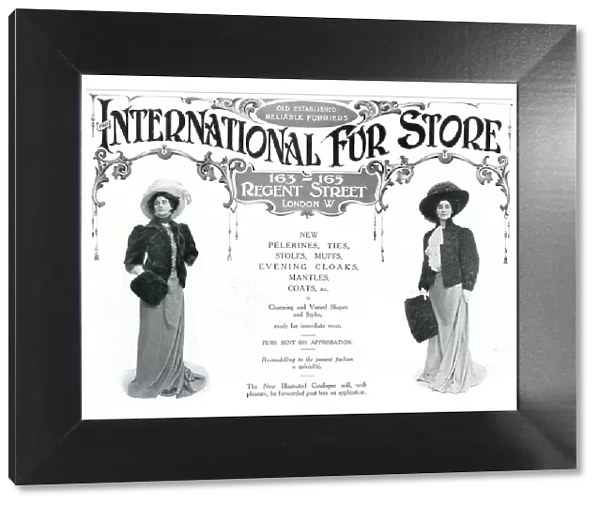 Advert for International Fur Store 1908