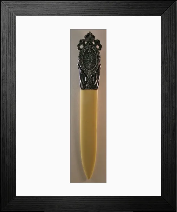 Framed Print : Ivory paper knife with a silver handle - WWI Framed Print : Ivory paper knife with a silver handle - WWI