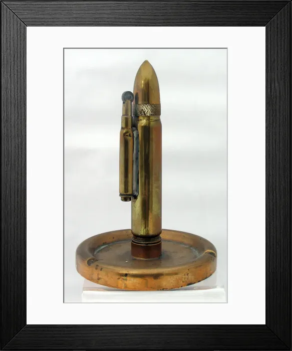 Framed Print : WWII German 20 mm shell case base Framed Print : WWII German 20 mm shell case base