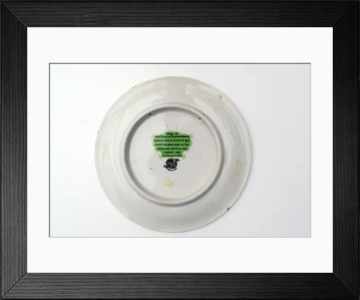 Framed Print : Plate - WWI humour Framed Print : Plate - WWI humour