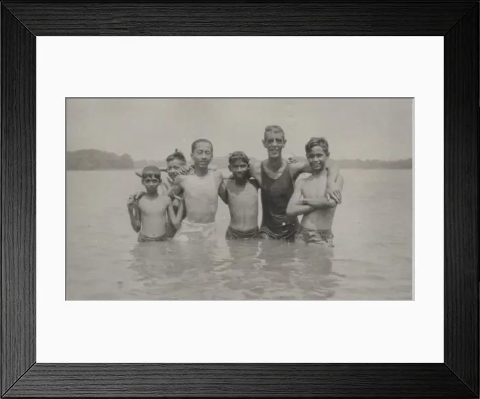 Framed Print : Burmese scouts in the water Framed Print : Burmese scouts in the water
