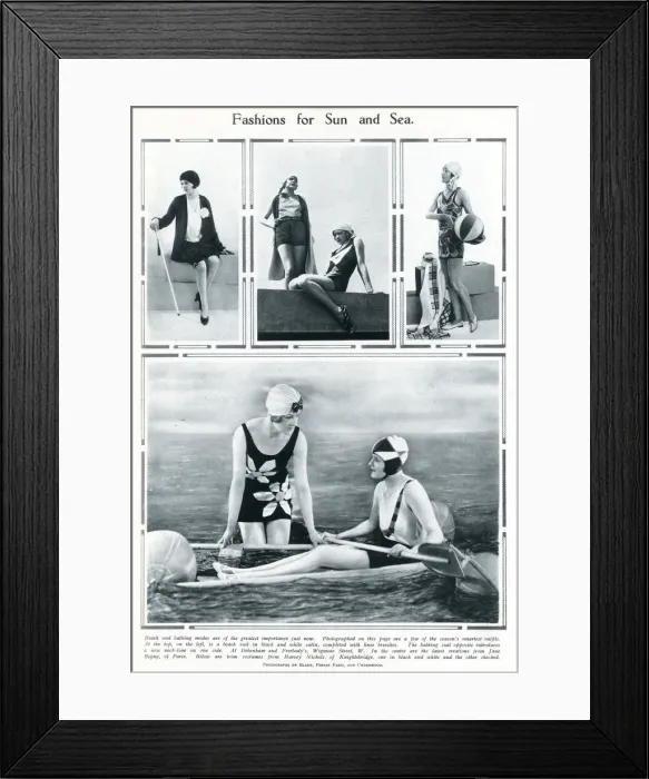 Framed Print : Fashions for the sun and sea 1929 Framed Print : Fashions for the sun and sea 1929