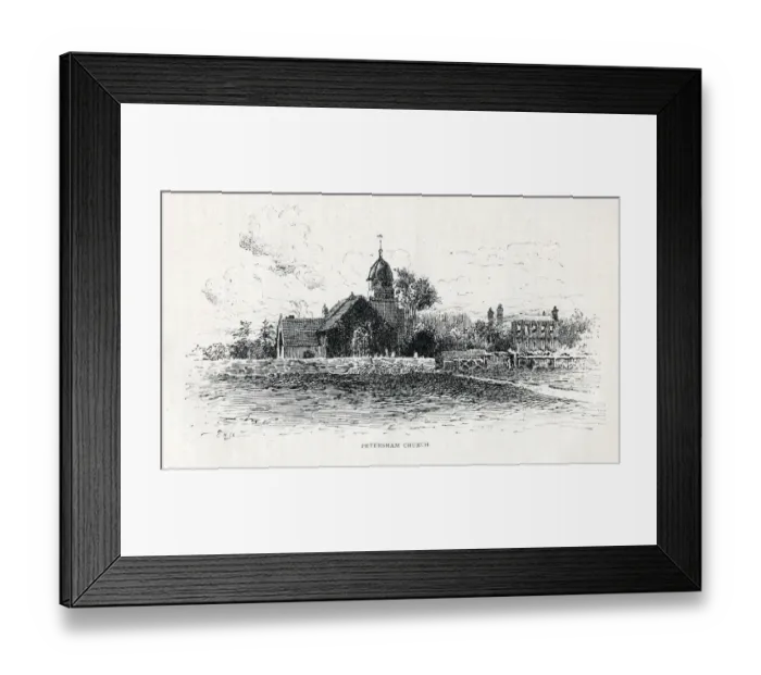 Framed Print : Petersham Church, Richmond upon Thames, 1897 Framed Print : Petersham Church, Richmond upon Thames, 1897