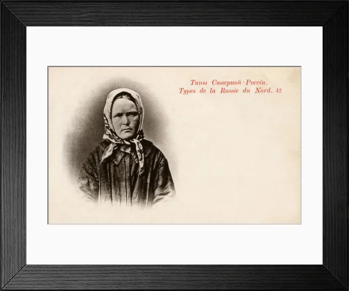 Framed Print : Physiognomy - Northern Russian Type - Woman (1 / 2) Framed Print : Physiognomy - Northern Russian Type - Woman (1 / 2)