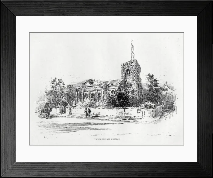Framed Print : St Mary Twickenham Church, 1897 Framed Print : St Mary Twickenham Church, 1897