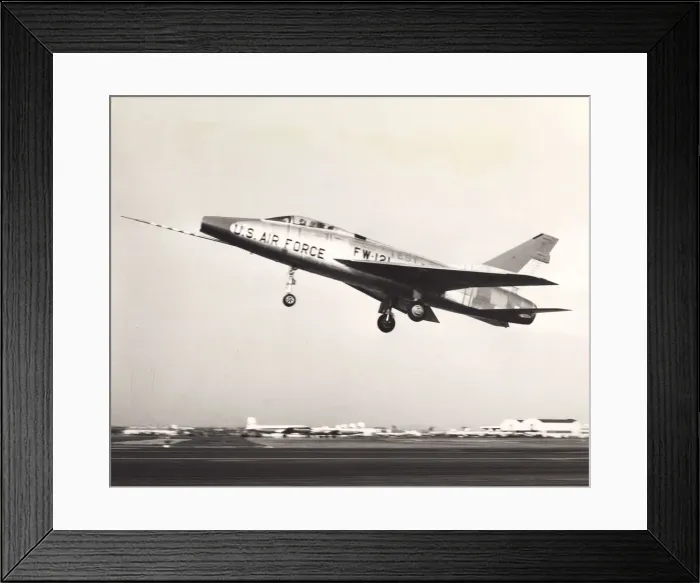 Framed Print : Maiden flight of the first North American F-100D Super Sabre Framed Print : Maiden flight of the first North American F-100D Super Sabre