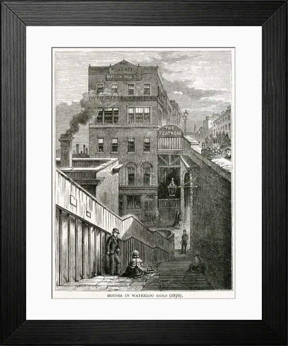 Framed Print : Waterloo Road, London 1876 Framed Print : Waterloo Road, London 1876