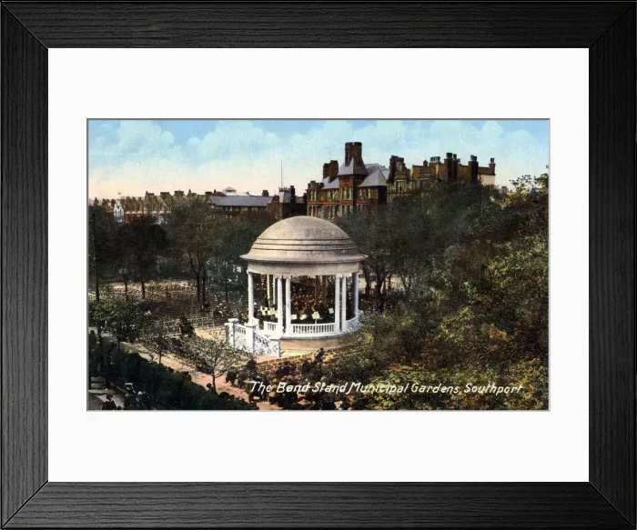 Framed Print : Municipal Gardens - Band Stand, Southport, Lancashire Framed Print : Municipal Gardens - Band Stand, Southport, Lancashire