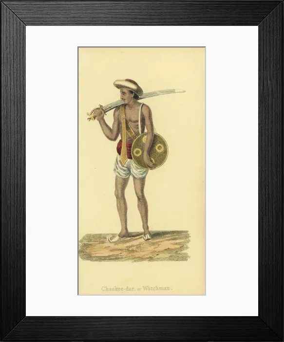 Framed Print : Choukee-dar or watchman Framed Print : Choukee-dar or watchman
