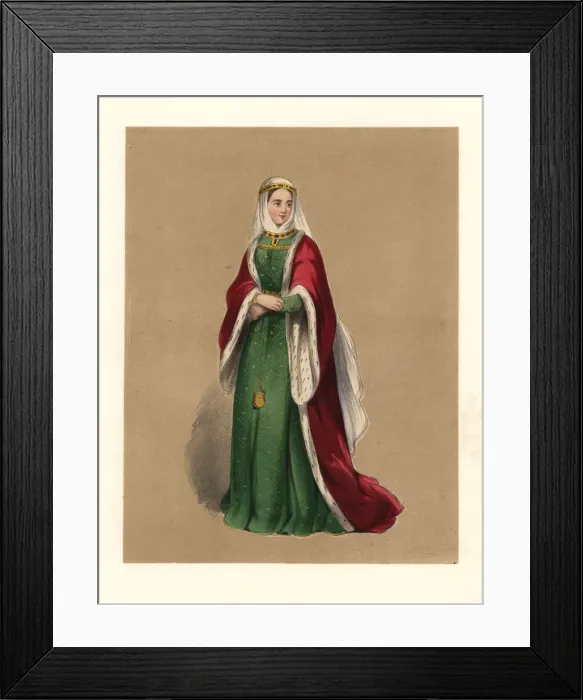 Framed Print : Dress of the reign of King Henry II, Curtmantle, 1154-1189 Framed Print : Dress of the reign of King Henry II, Curtmantle, 1154-1189