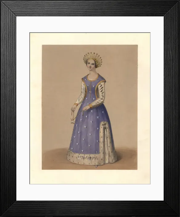 Framed Print : Dress of the reign of King Richard II, 1377-1399 Framed Print : Dress of the reign of King Richard II, 1377-1399