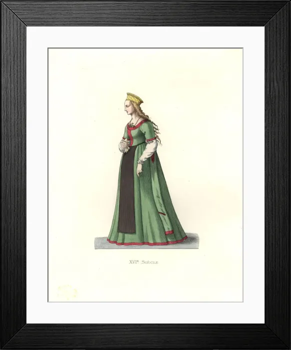 Framed Print : Young woman of Danzig, 16th century Framed Print : Young woman of Danzig, 16th century