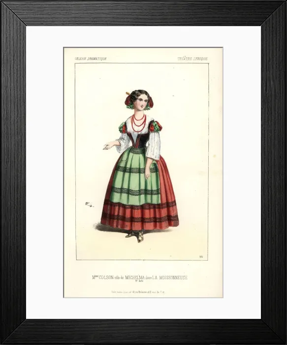 Framed Print : Mme. Colson as Michelma in La Moissonneuse at the Theatre Lyrique Framed Print : Mme. Colson as Michelma in La Moissonneuse at the Theatre Lyrique