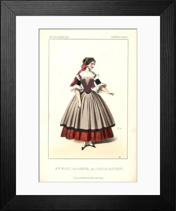 Framed Print : Mme. Mallet as Bertha in le Billet de Marguerite Framed Print : Mme. Mallet as Bertha in le Billet de Marguerite
